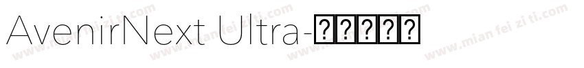 AvenirNext Ultra字体转换